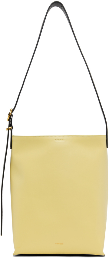 jil sander yellow & beige cannolo tote