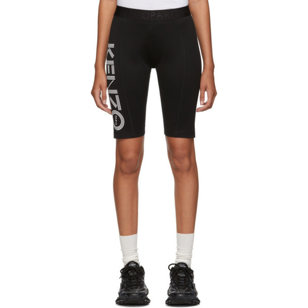 Kenzo Black Logo Sport Cyclist Shorts