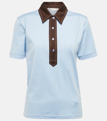 Tory Sport Cotton piqué polo shirt in blue