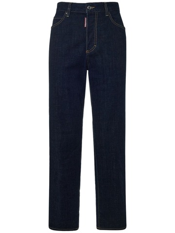 DSQUARED2 Boston High Waisted Straight Jeans in blue