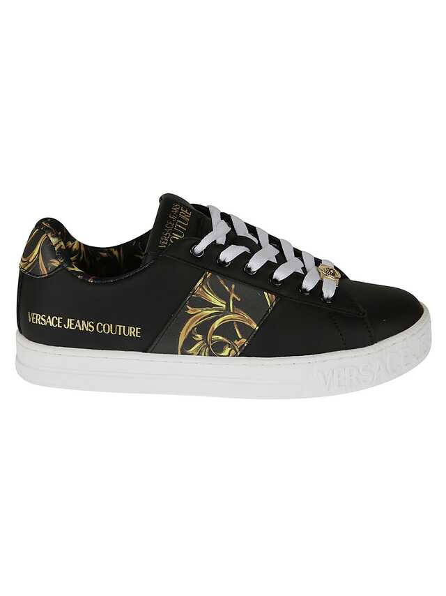 Versace Jeans Couture Black High Box Shiny Sneakers - Wheretoget