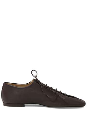 lemaire souris flat classic derby shoes in brown