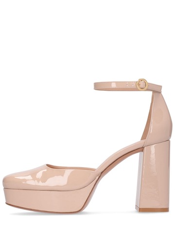 GIANVITO ROSSI 90mm Vian Patent Leather Pumps in beige