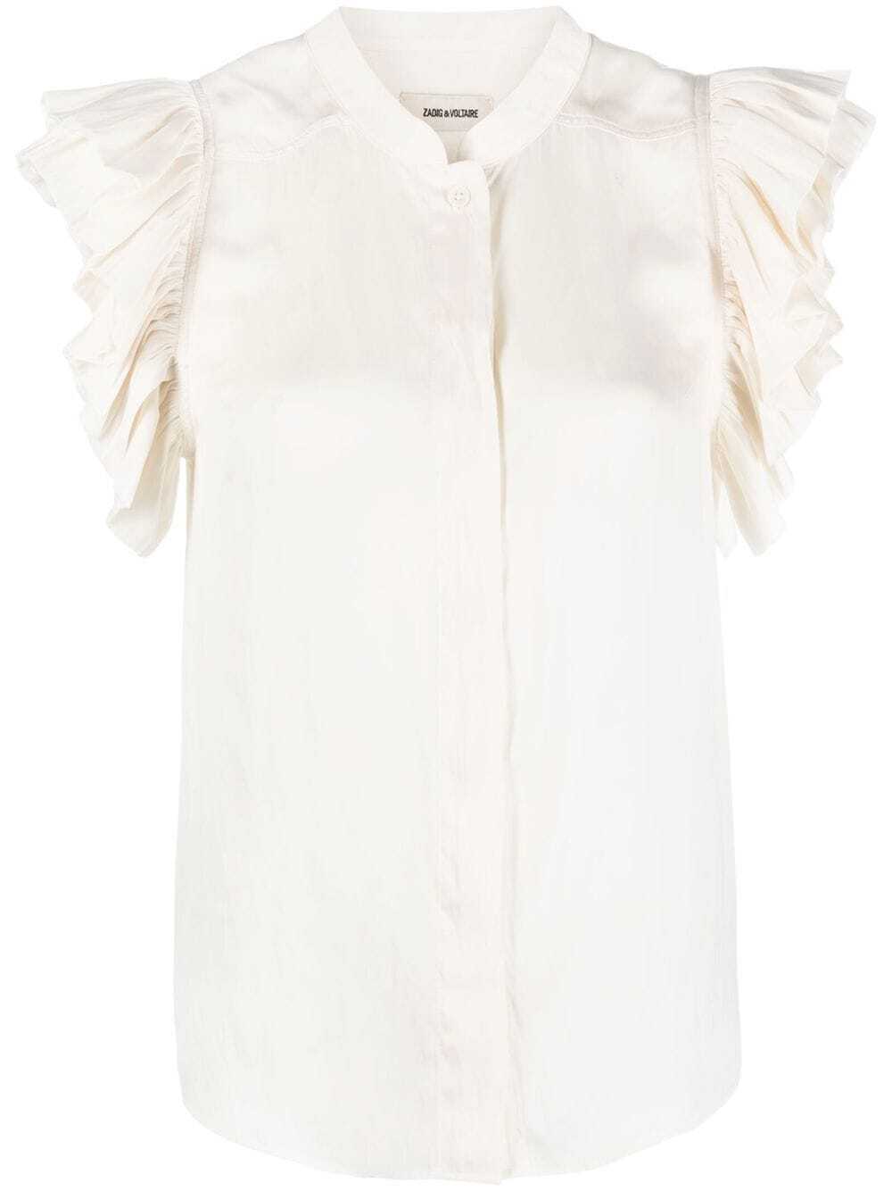 Zadig&Voltaire ruffled-sleeve blouse - Neutrals