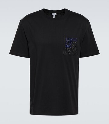 loewe anagram cotton t-shirt in black