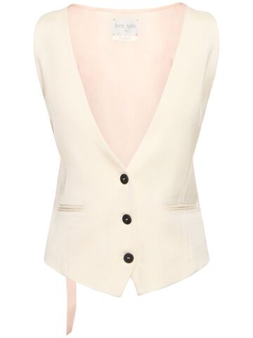 forte_forte viscose & wool sartorial vest in white
