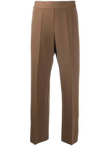 Altea high waist cropped trousers in brown