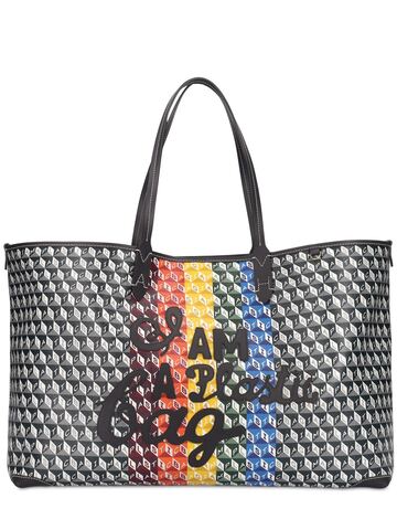 ANYA HINDMARCH I Am A Plastic Bag Recycled Canvas Tote in charcoal