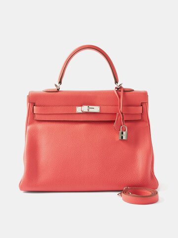 matches x sellier - hermès kelly 35cm handbag - womens - bright pink