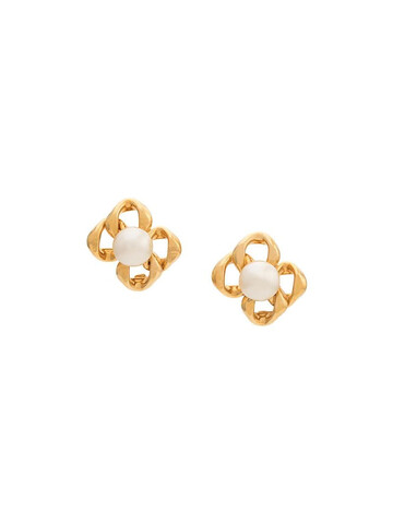 Rewind Vintage Affairs 1990's pearl embellished earrings in gold