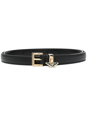 prada logo-charm belt - black