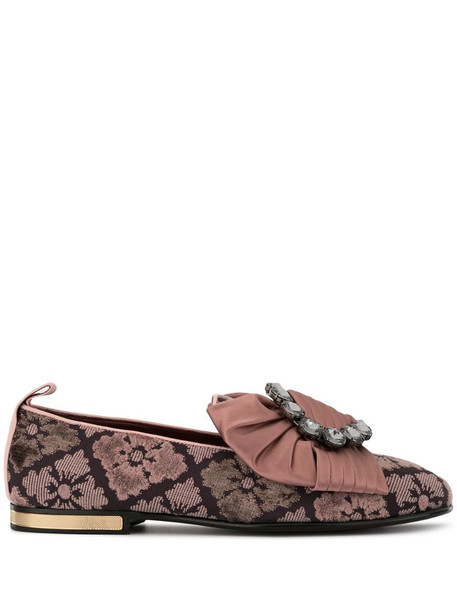 Dolce & Gabbana jacquard slippers in pink