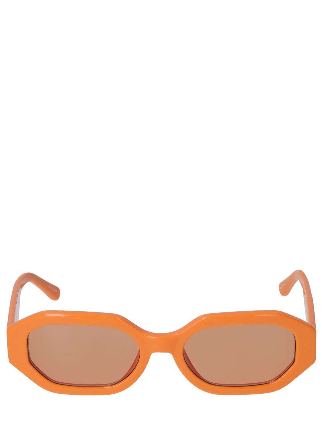 THE ATTICO Irene Squared Acetate Sunglasses in orange