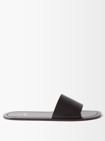 christian louboutin - coolraoul leather slides - mens - black