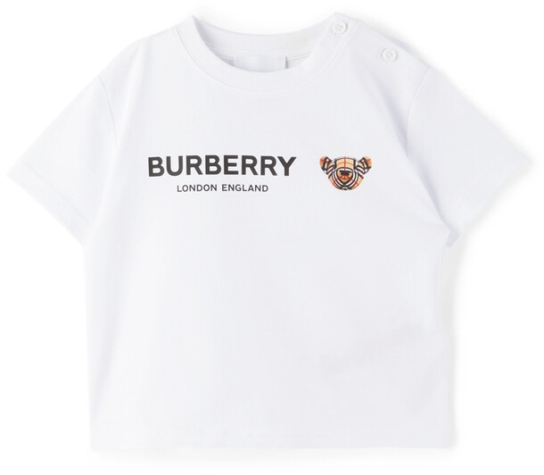 Burberry Baby White Thomas Bear T-Shirt