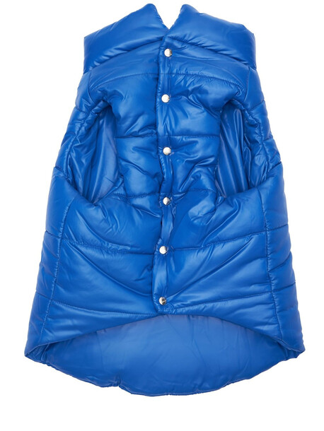 MONCLER Logo Quilted Nylon Pet Jacket in navy