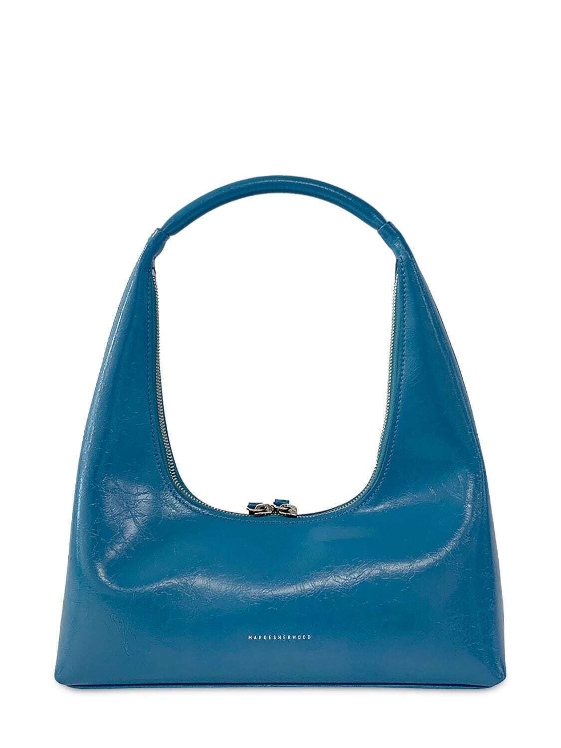 MARGE SHERWOOD Hobo Leather Shoulder Bag in blue