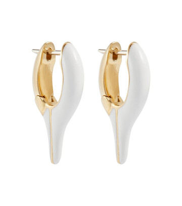 Melissa Kaye Lola Needle Mini enameled 18kt gold earrings