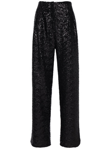 IN THE MOOD FOR LOVE Clyde Sequined Pants in black