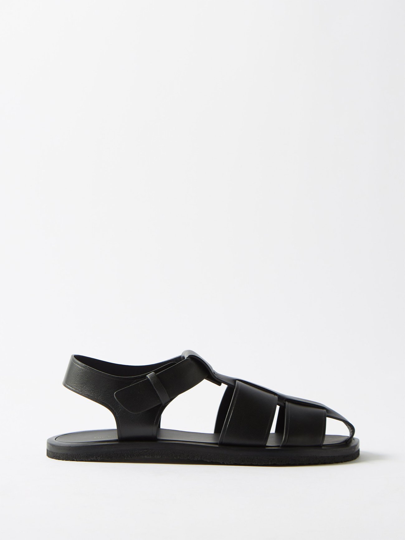 The Row - Fisherman Caged Leather Sandals - Womens - Black