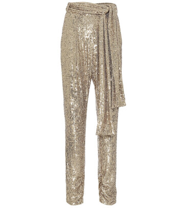 Dundas Sequined pants in gold