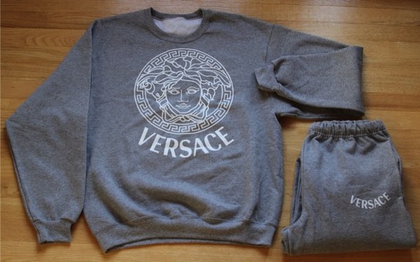 versace grey sweater