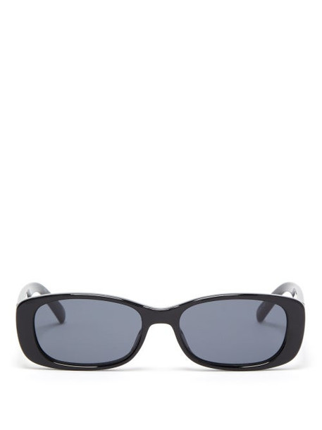 Le Specs - Unreal! Rectangle Acetate Sunglasses - Womens - Black