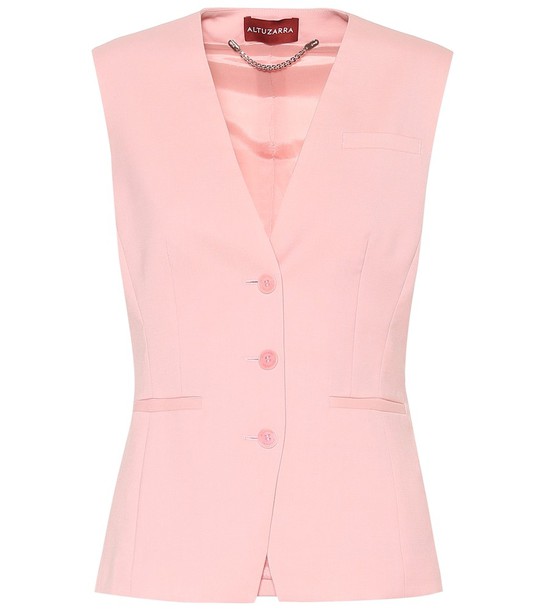 Altuzarra Marshall stretch-wool vest in pink