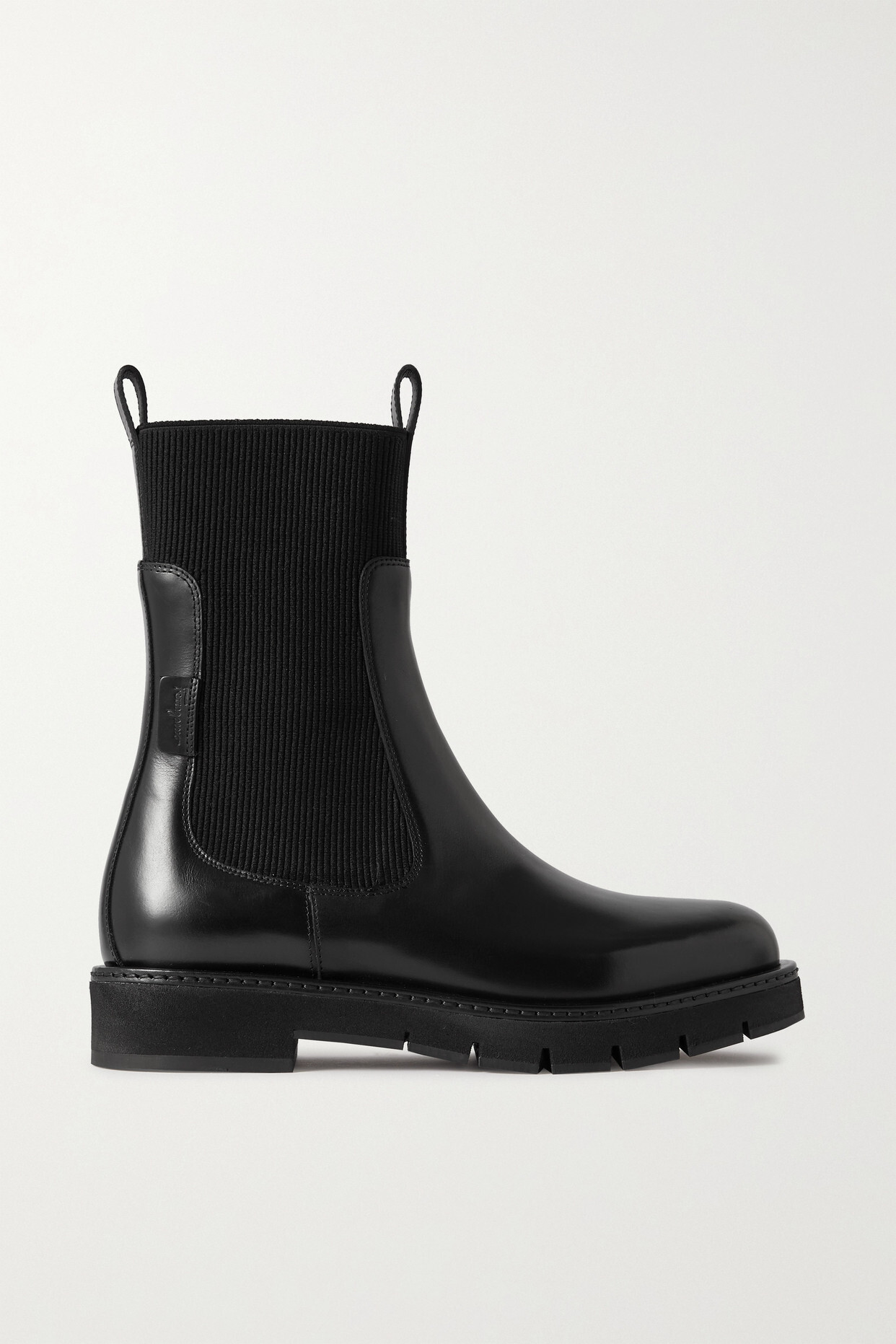 Salvatore Ferragamo - Rook Leather Chelsea Boots - Black