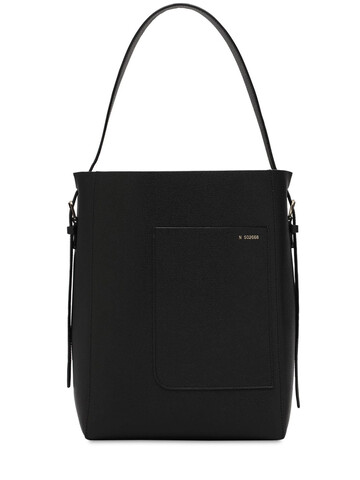 VALEXTRA Md Soft Grained Leather Tote Bag in black