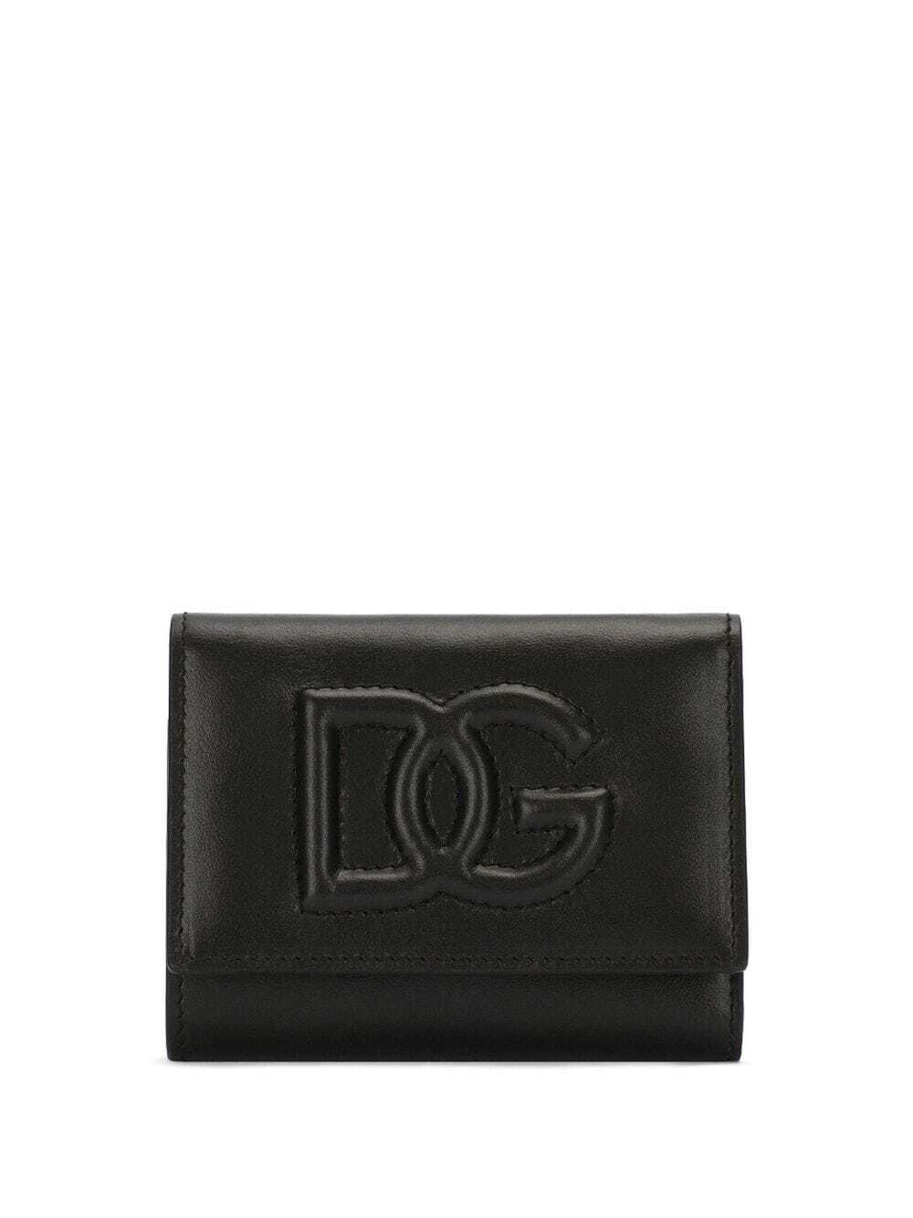 Dolce & Gabbana embossed-logo foldover purse - Black