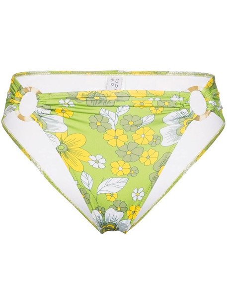 Dodo Bar Or Erica floral-print bikini bottoms in green