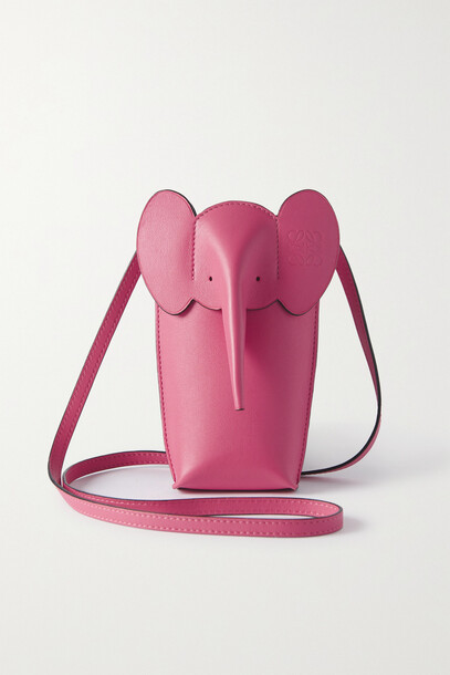 Loewe - Elephant Pocket Leather Shoulder Bag - Pink