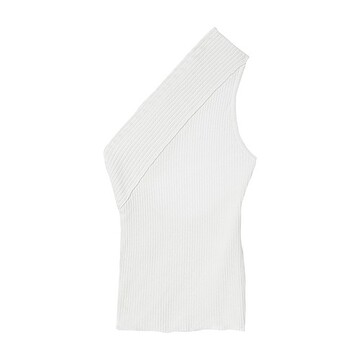 Aeron Delhi - Asymmetric Knit Top in white