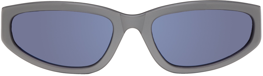 FLATLIST EYEWEAR Gray Veneda Carter Edition Daze Sunglasses in metallic / silver