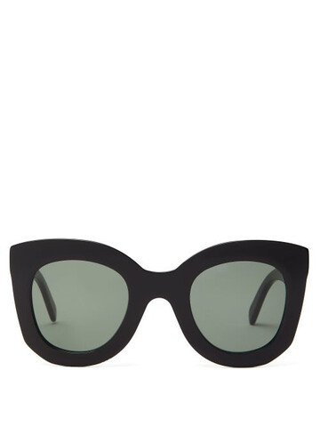 celine eyewear - oversized round acetate sunglasses - womens - black