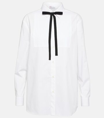 redvalentino cotton poplin shirt in white