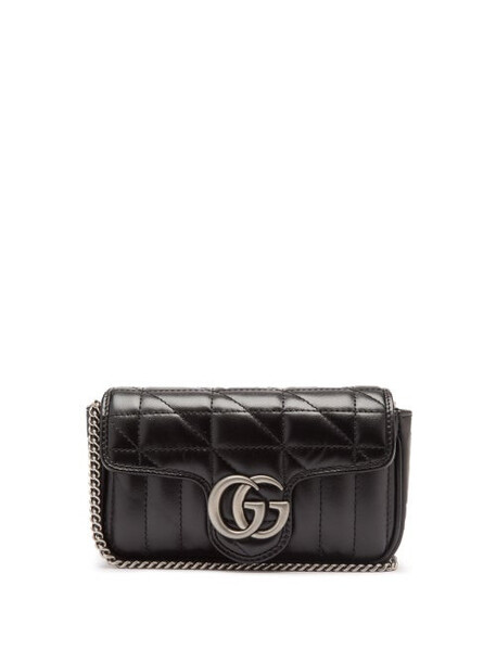 Gucci - GG Marmont Super Mini Leather Cross-body Bag - Womens - Black