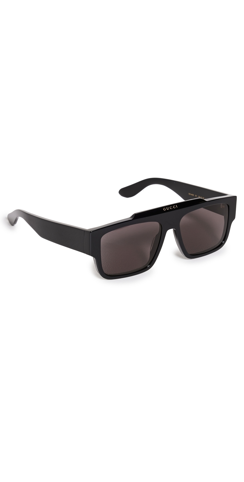 Gucci Rectangular Sunglasses Black-Black-Grey One Size