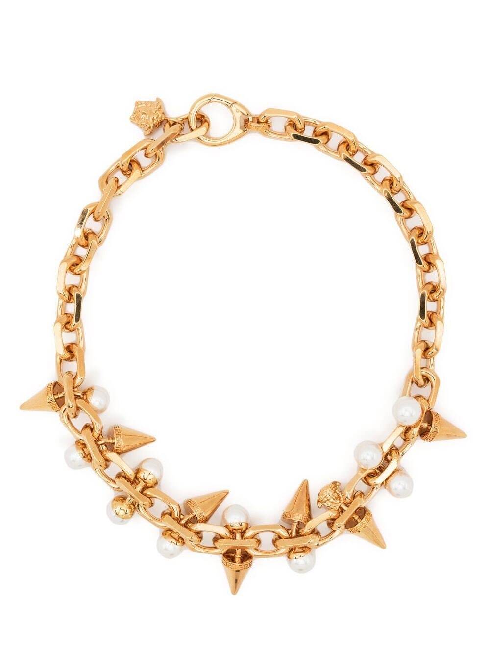 Versace faux pearl-embellished choker - Gold
