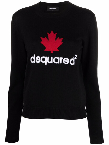 Dsquared2 Maple Leaf knitted jumper - Black
