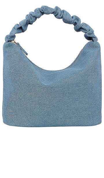 stoney clover lane denim scrunch handle bag in blue