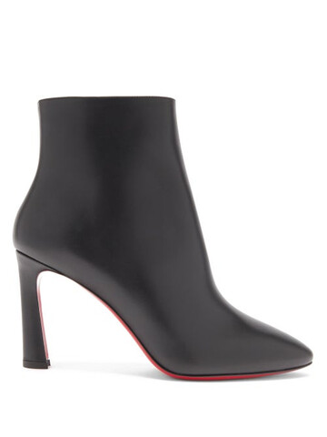 christian louboutin - eleonor 85 leather ankle boots - womens - black