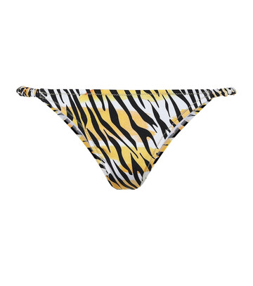 Reina Olga Scrunchie printed bikini bottoms in yellow