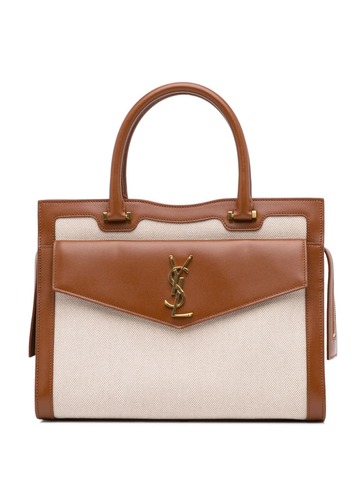 saint laurent pre-owned 2019 medium uptown handbag - brown