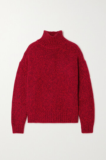 le kasha - damak organic cashmere turtleneck sweater - red