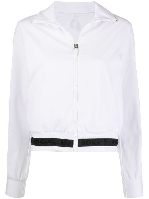No Ka' Oi zipped two-tone track jacket in white