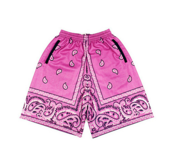 shorts bandana print pink
