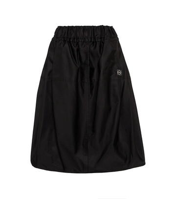 Loewe Anagram silk-blend midi skirt in black