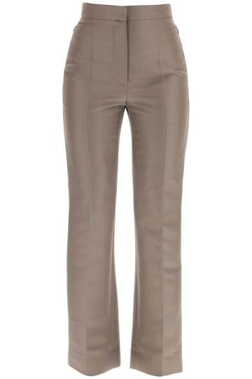 Low Classic Wool And Silk Trousers in grey / khaki